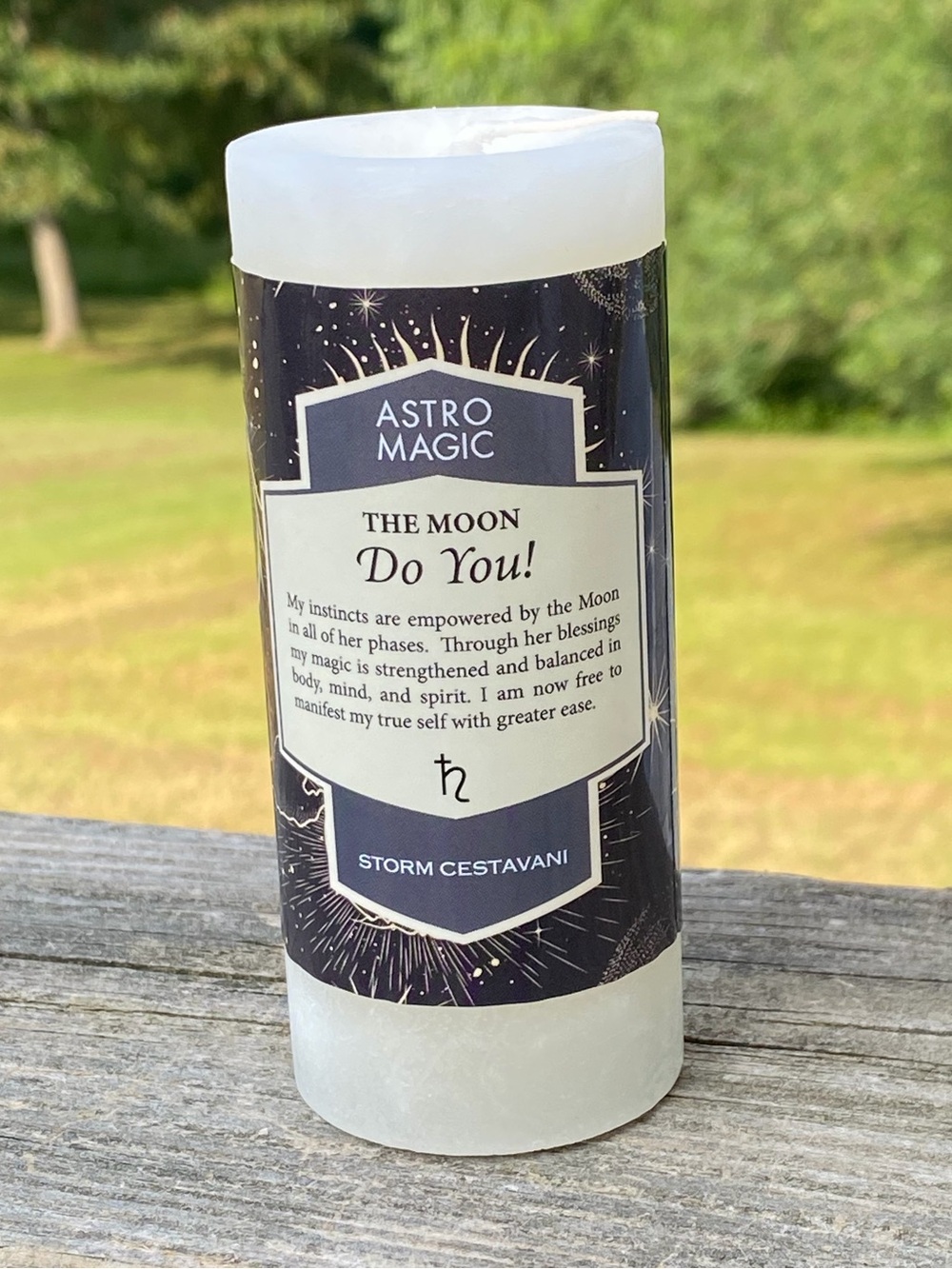 The Moon candle Astro Magic 2x4” Coventry creations white Moon Do You candle